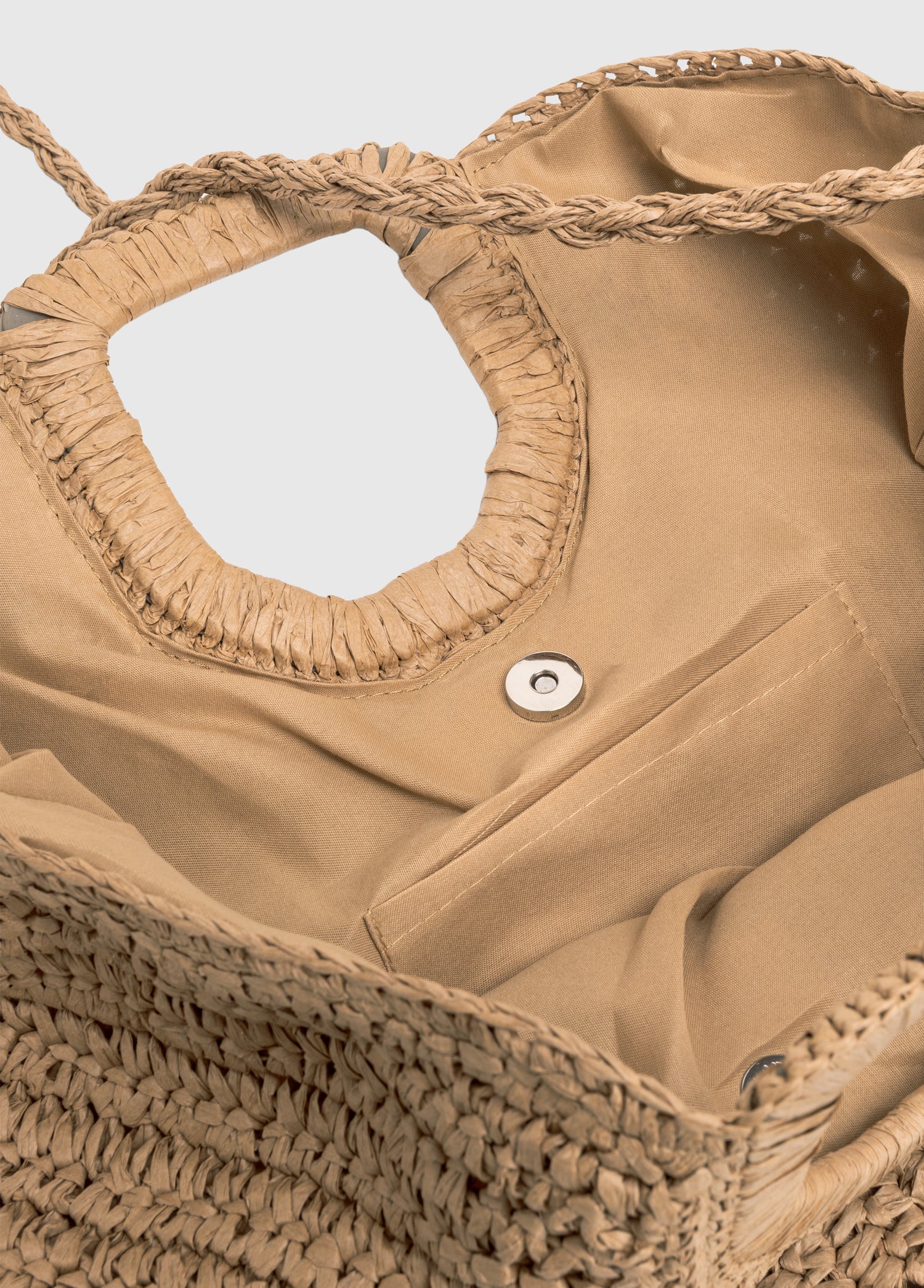 Oggo Hasır Örgü Saplı El ve Omuz Çantası