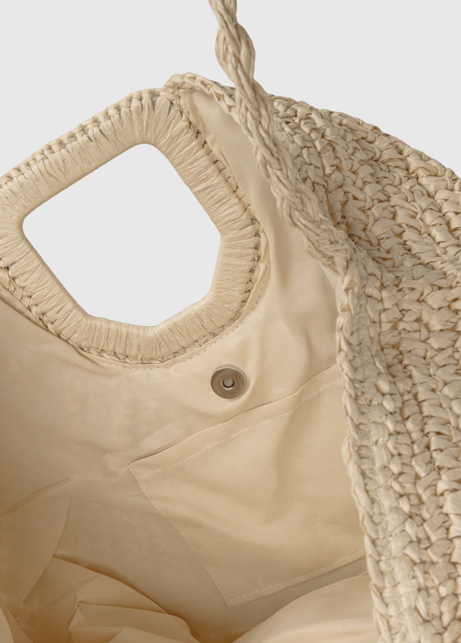 Oggo Hasır Örgü Saplı El ve Omuz Çantası