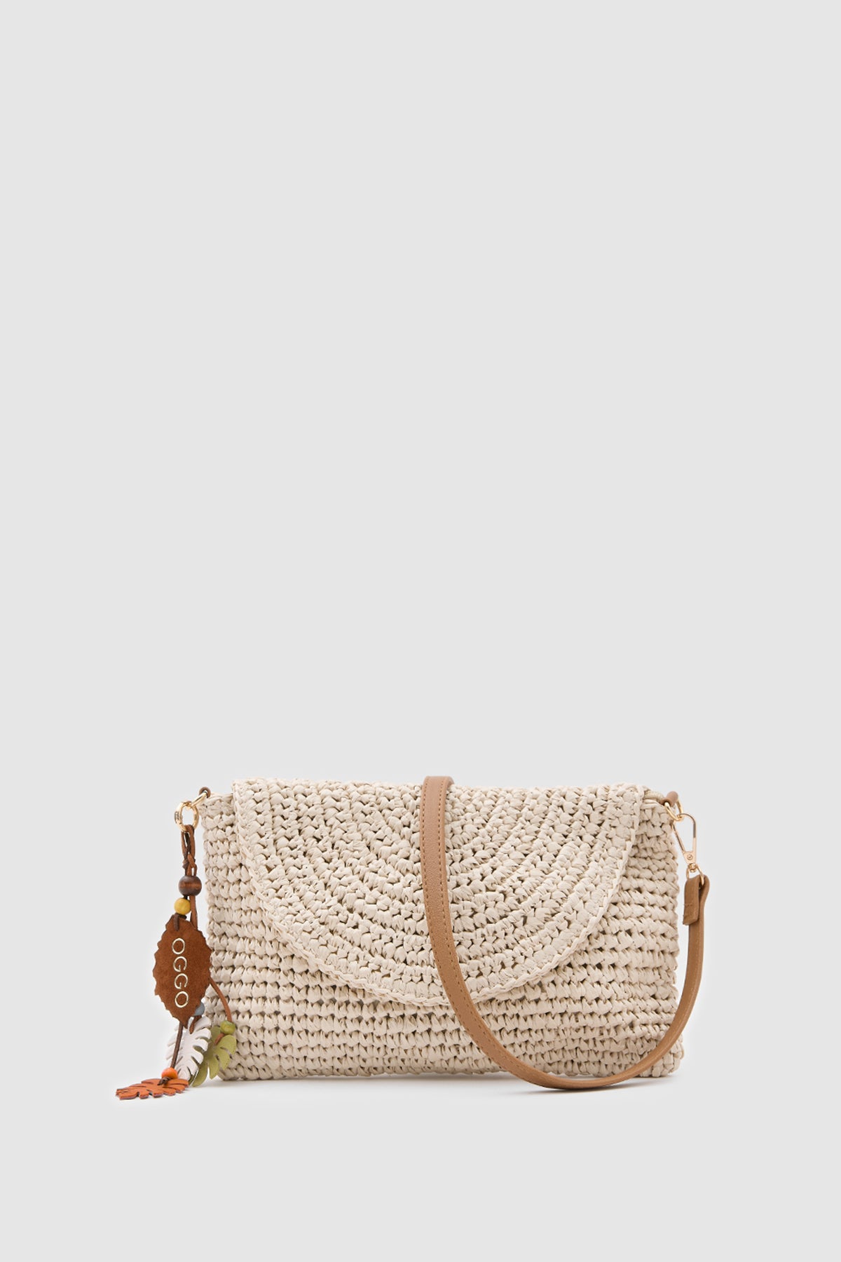 OGGO WİCKER  Thin Linea Clutch