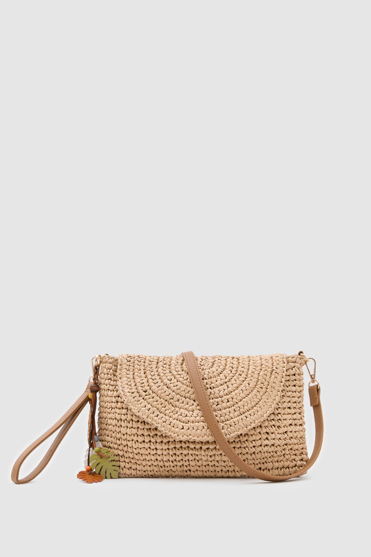 OGGO WİCKER  Thin Linea Clutch