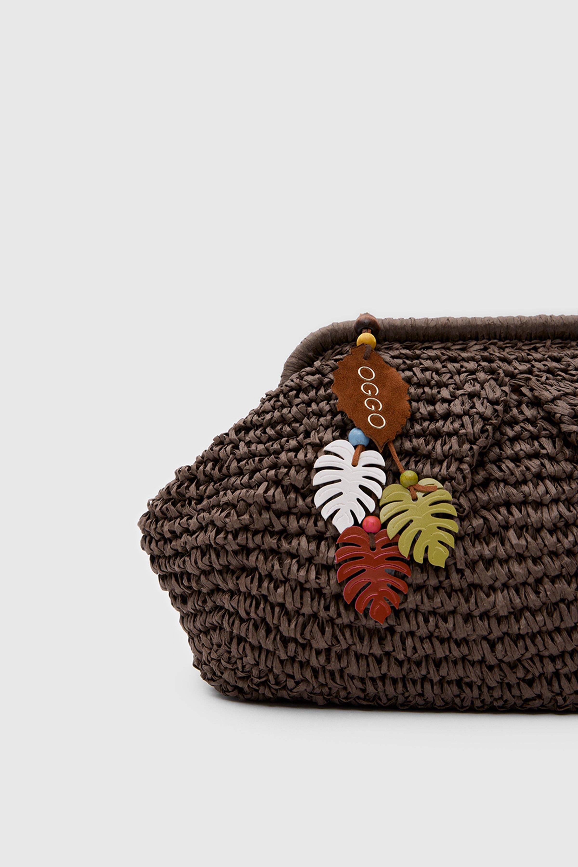 OGGO WİCKER Mono Pleat Clutch M