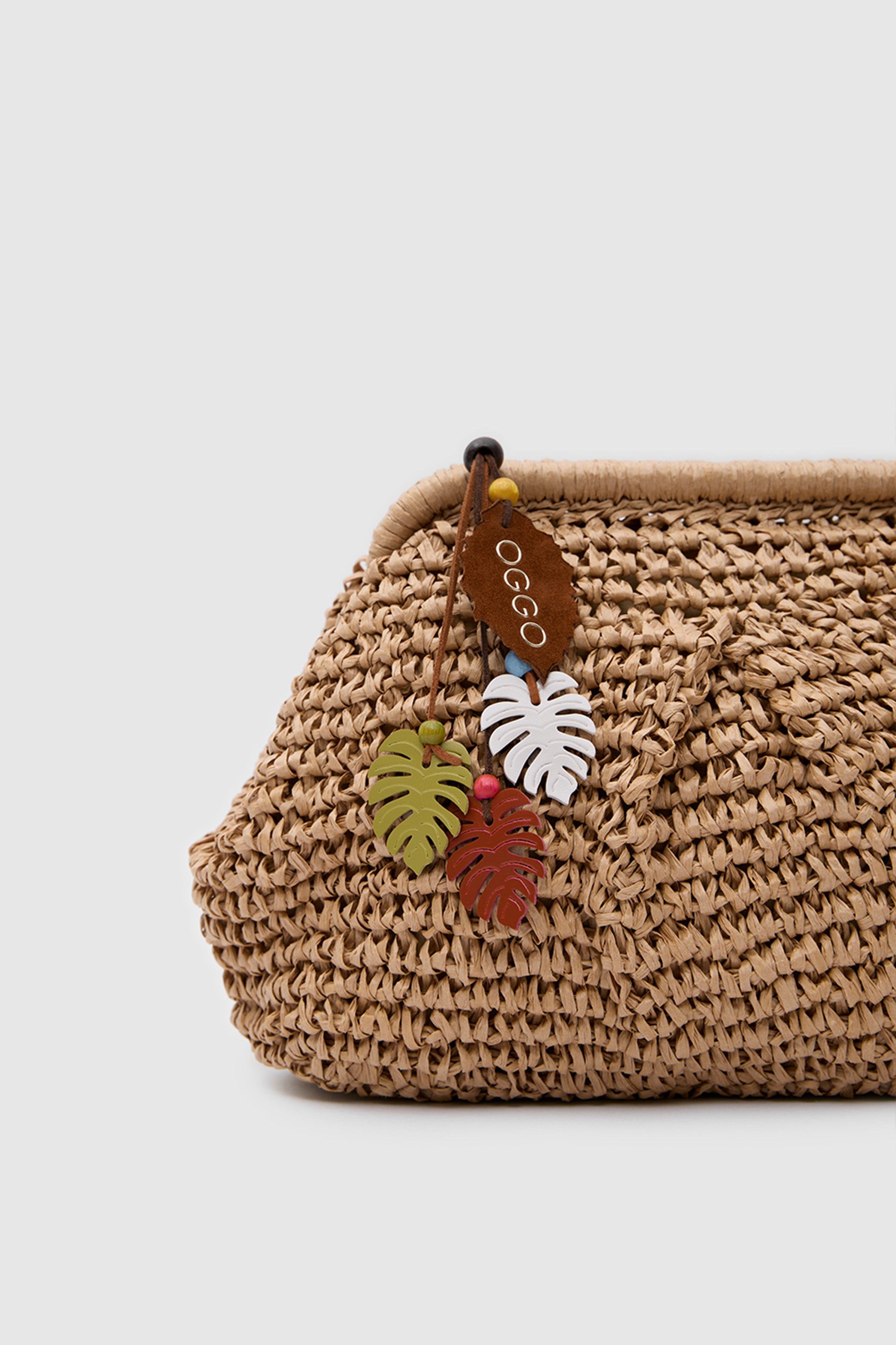 OGGO WİCKER Mono Pleat Clutch M