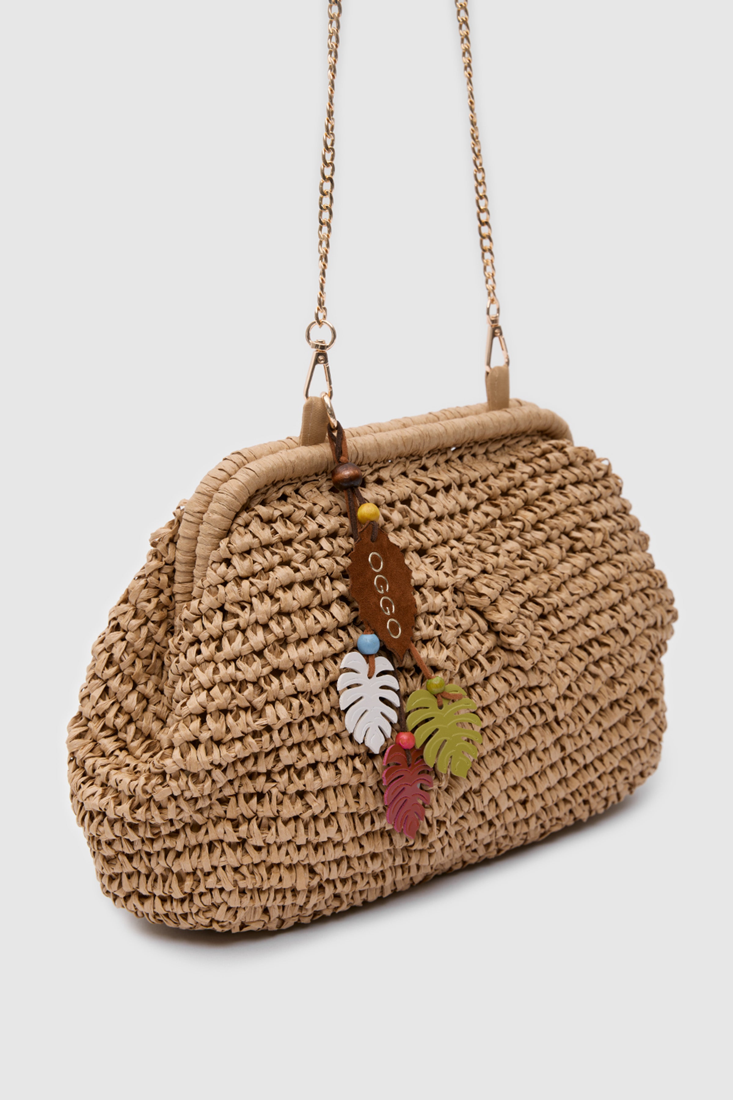 OGGO WİCKER Mono Pleat Clutch M