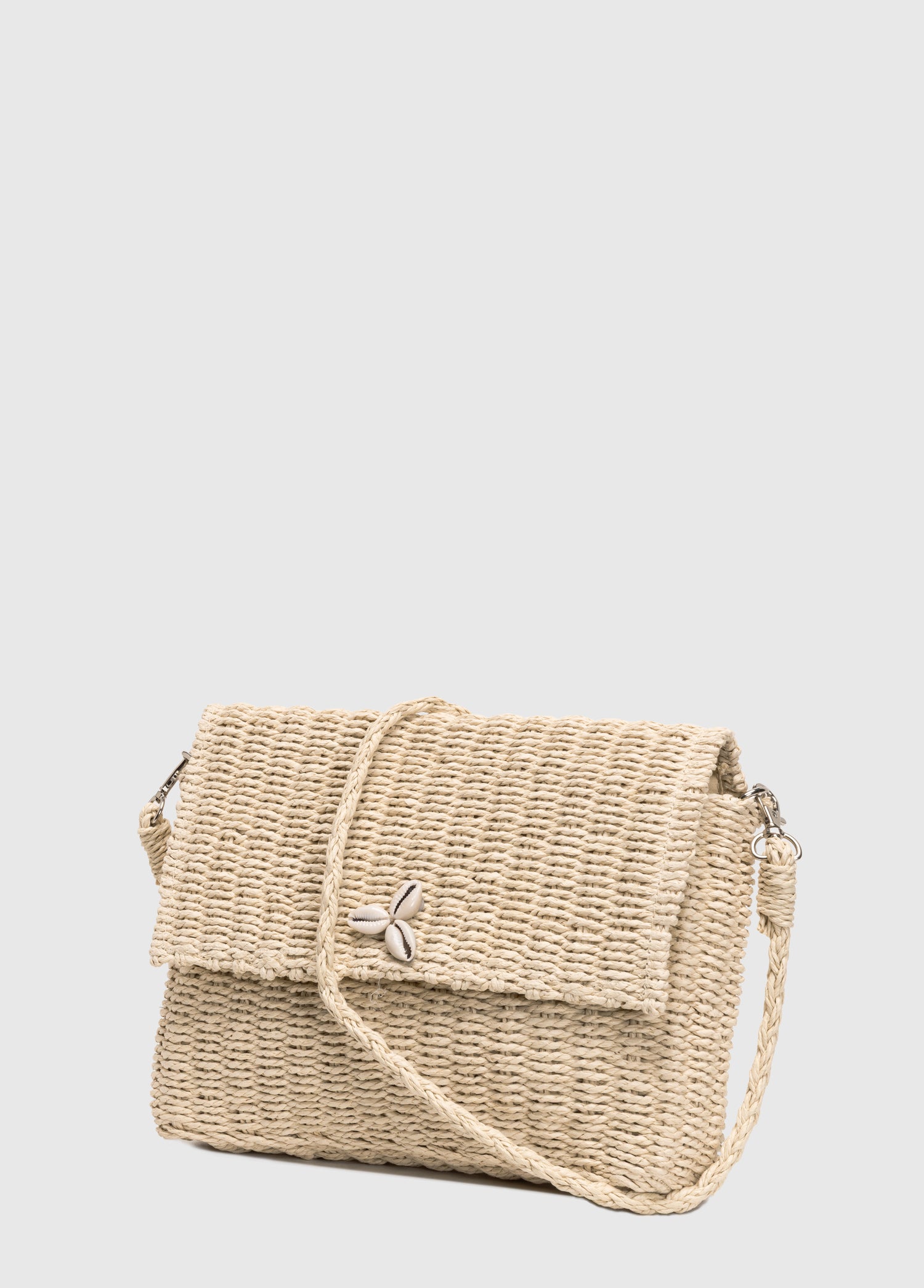 OGGO Hasır Örgü Saplı Çapraz Çanta