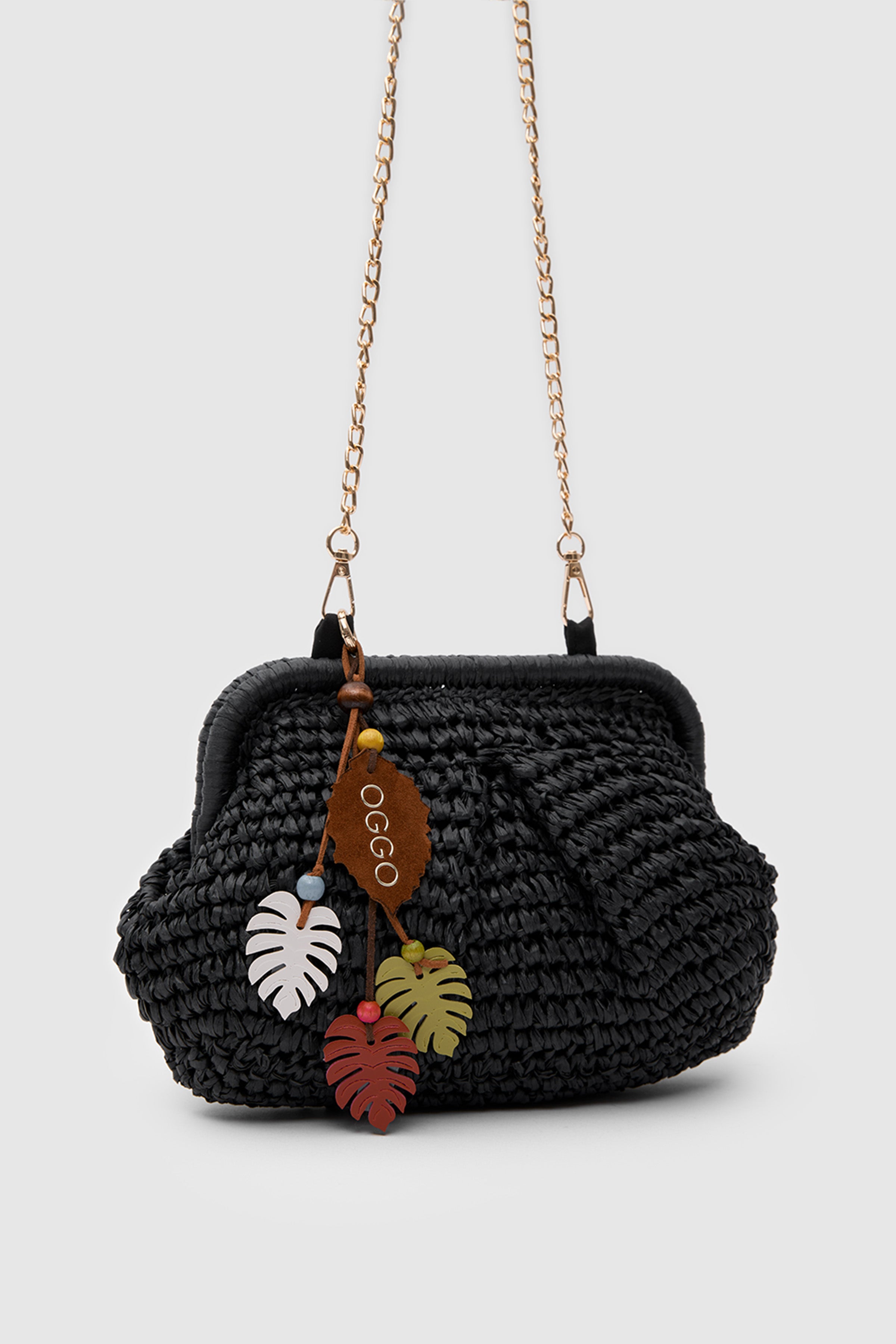OGGO WİCKER Mono Pleat Clutch S