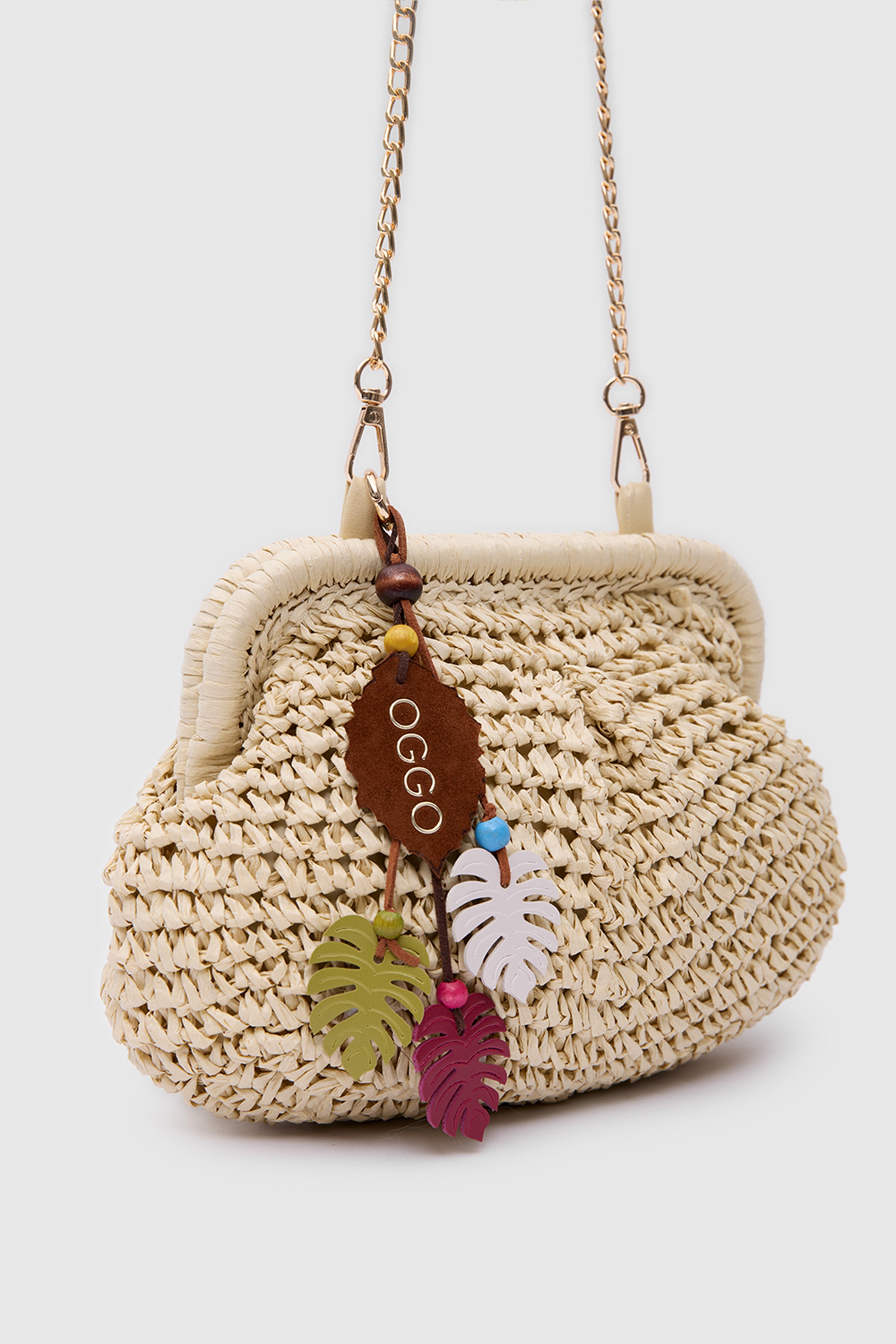 OGGO WİCKER Mono Pleat Clutch S