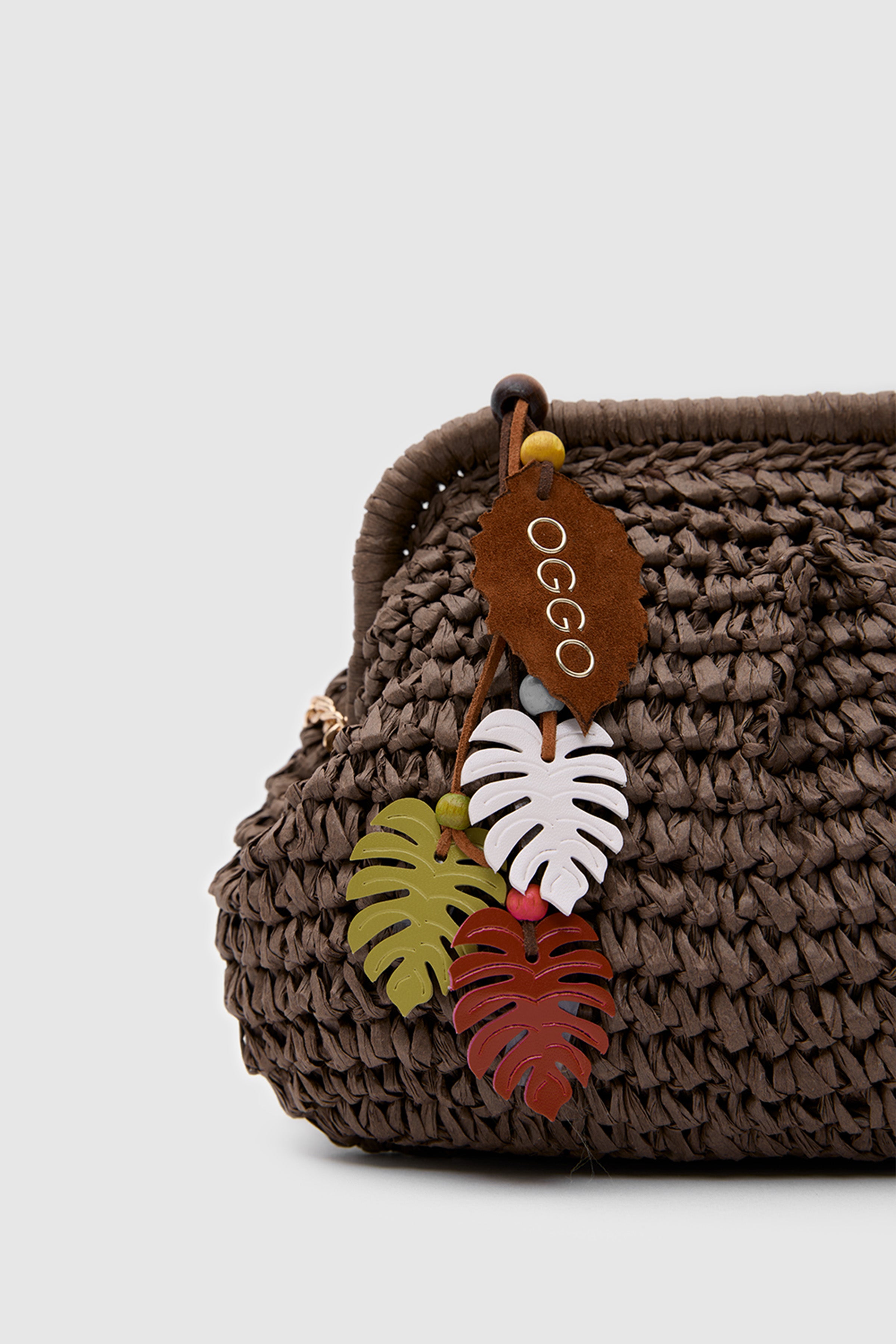 OGGO WİCKER Mono Pleat Clutch S