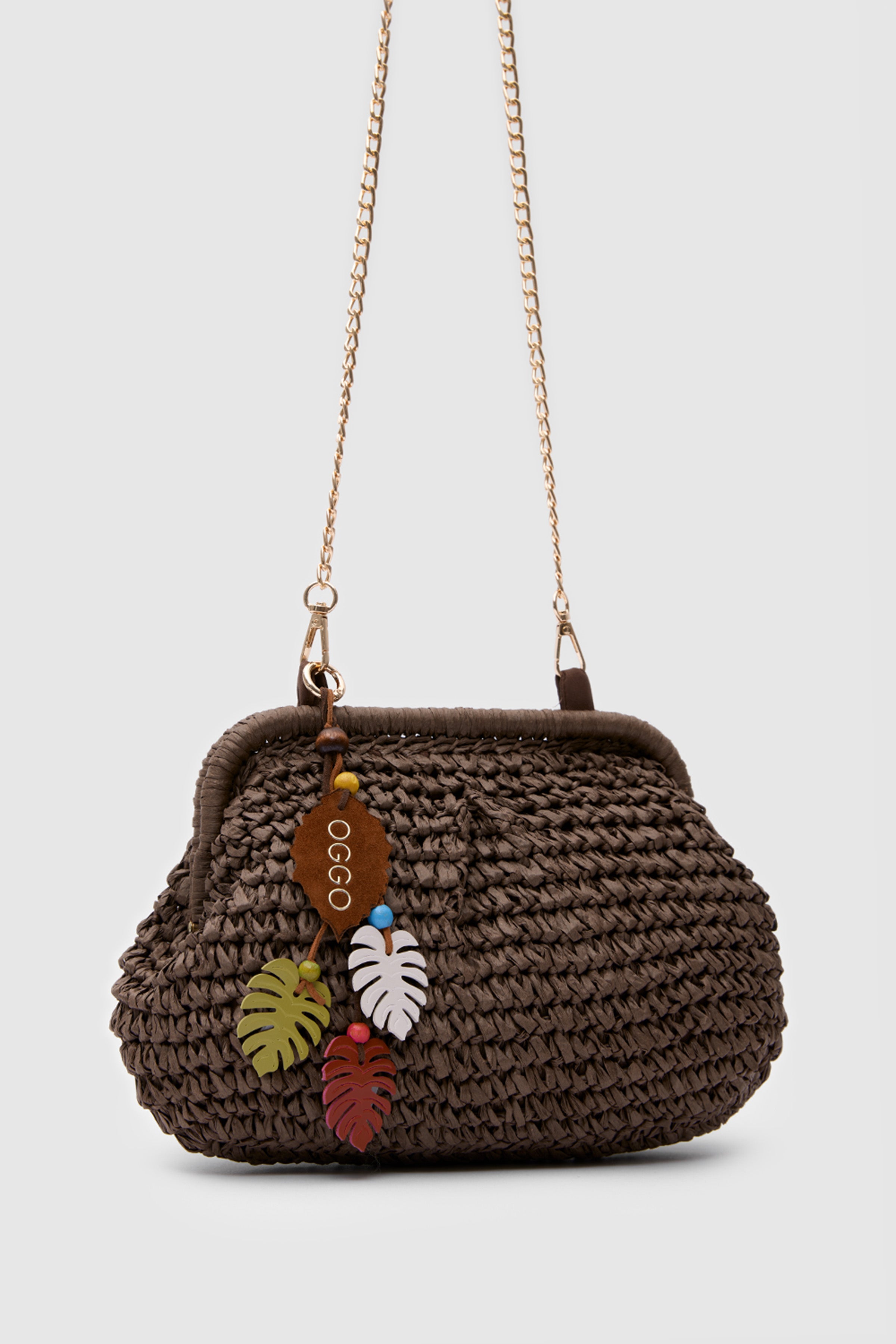OGGO WİCKER Mono Pleat Clutch S