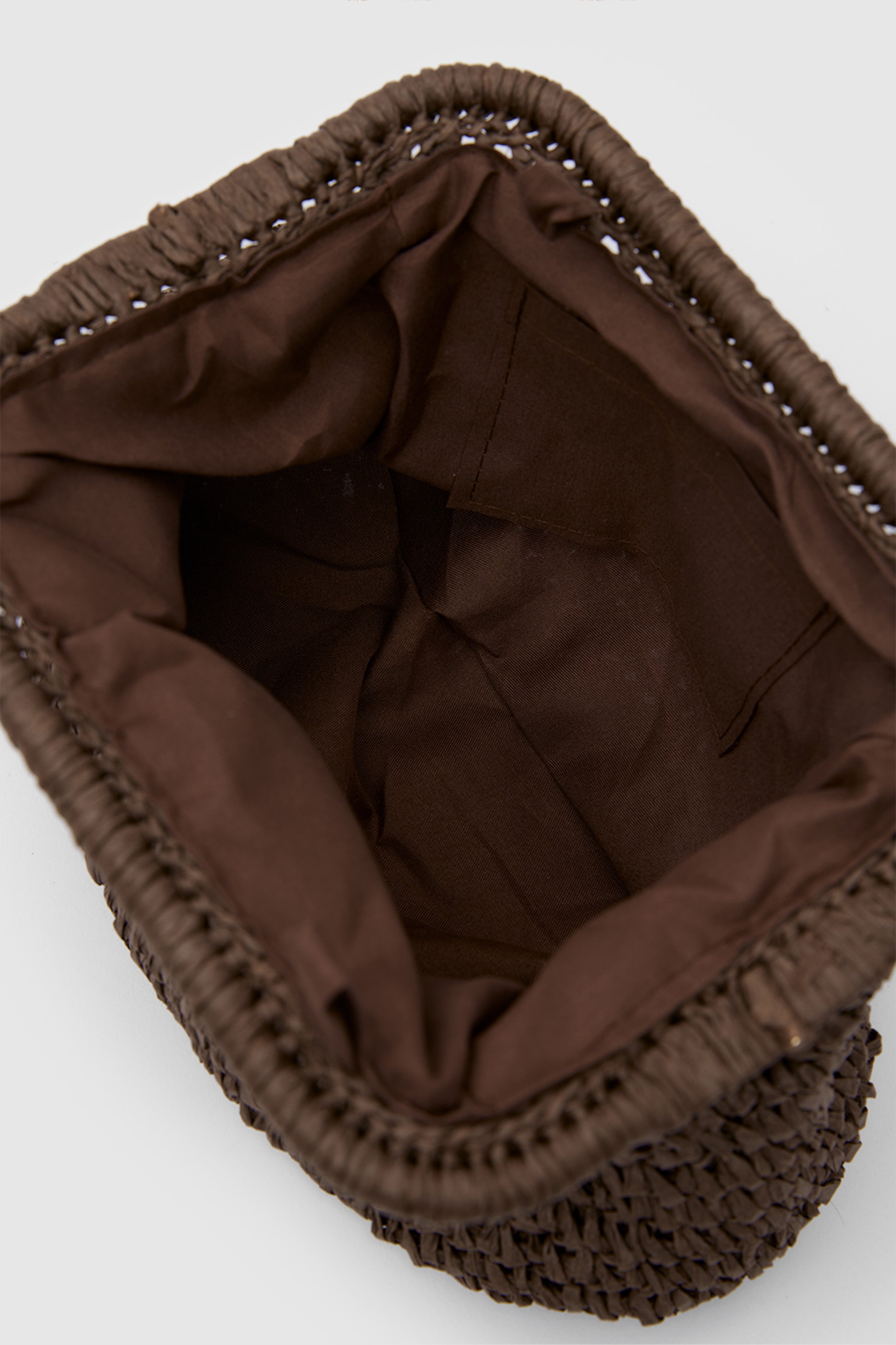 OGGO WİCKER Mono Pleat Clutch S