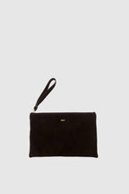 OGGO SUVEA SİYAH SÜET HAKİKİ DERİ Clutch