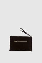 OGGO SUVEA SİYAH SÜET HAKİKİ DERİ Clutch