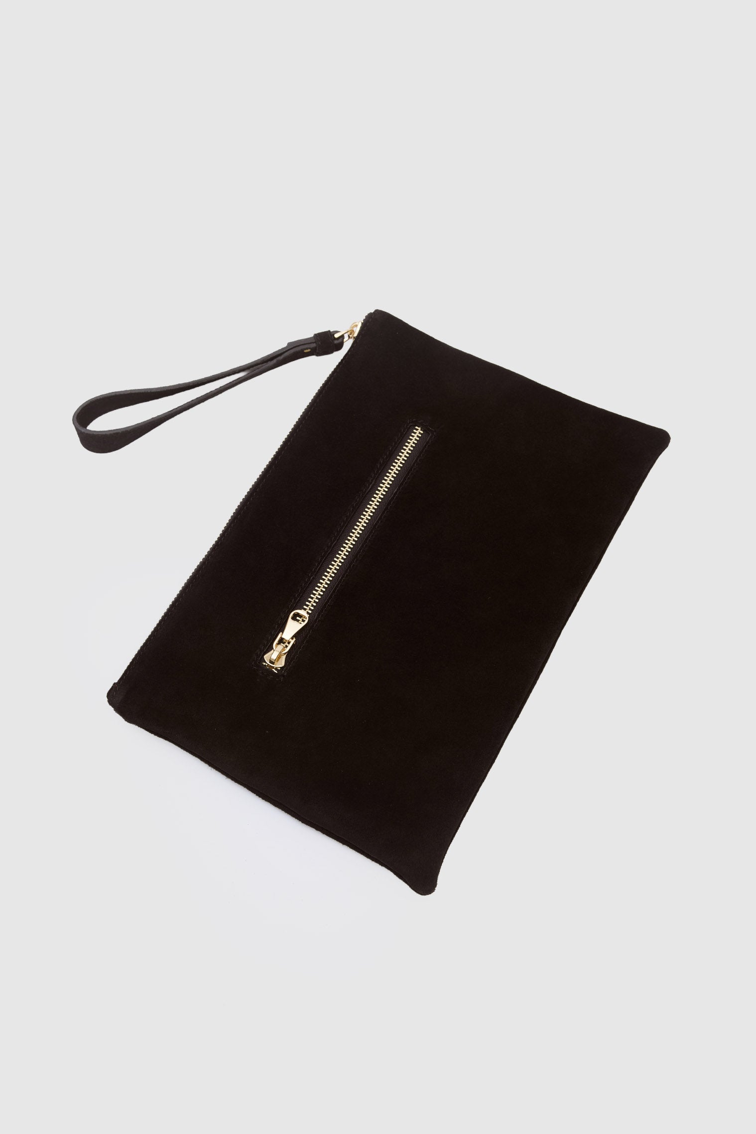 OGGO SUVEA SİYAH SÜET HAKİKİ DERİ Clutch