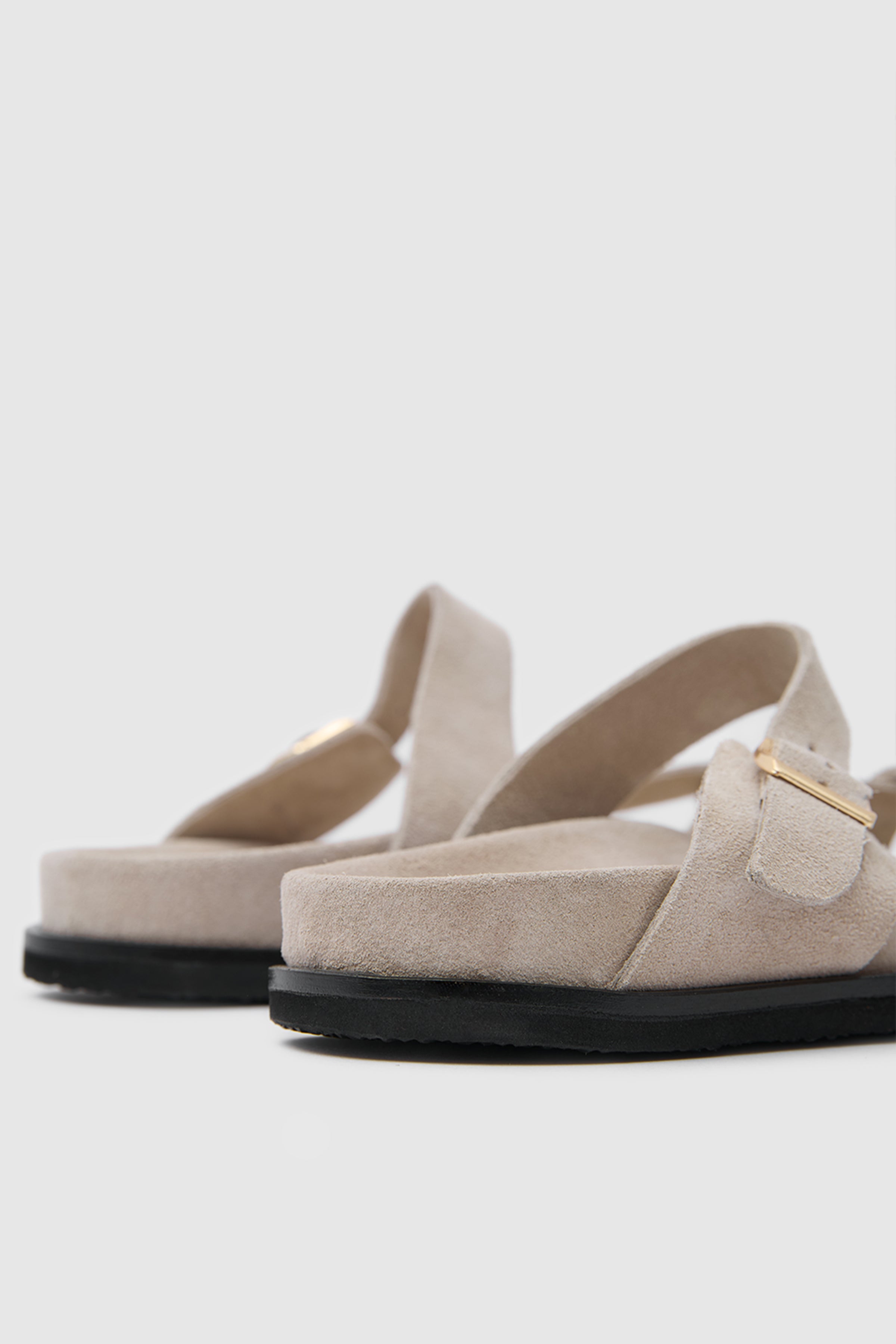 TERRA NOMAD SÜET DERİ ÇİFT TOKALI SANDALET