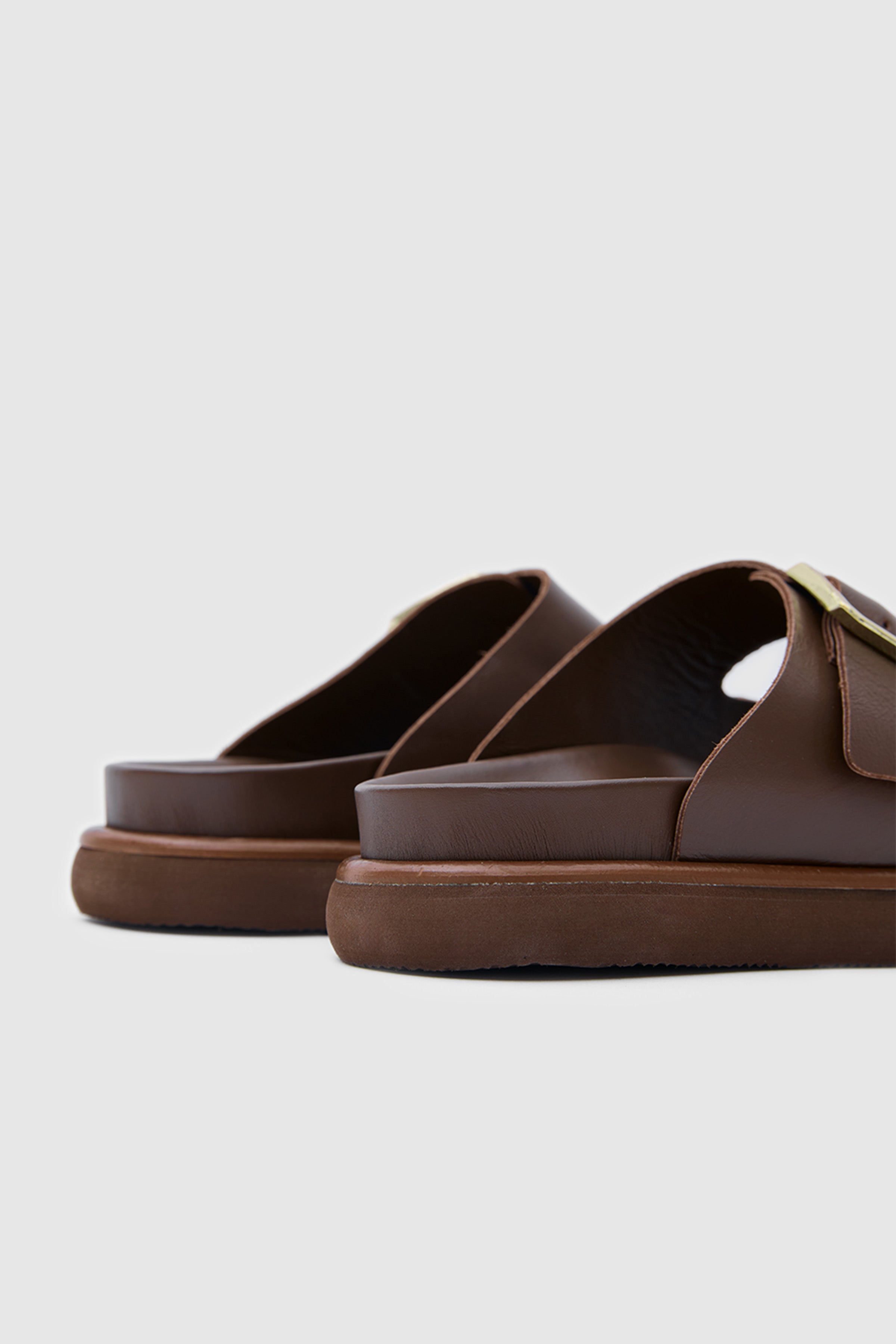 TERRA BUCKLE ÇİFT TOKALI HAKİKİ DERİ SANDALET