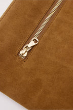 OGGO SUVEA VİZON SÜET HAKİKİ DERİ Clutch