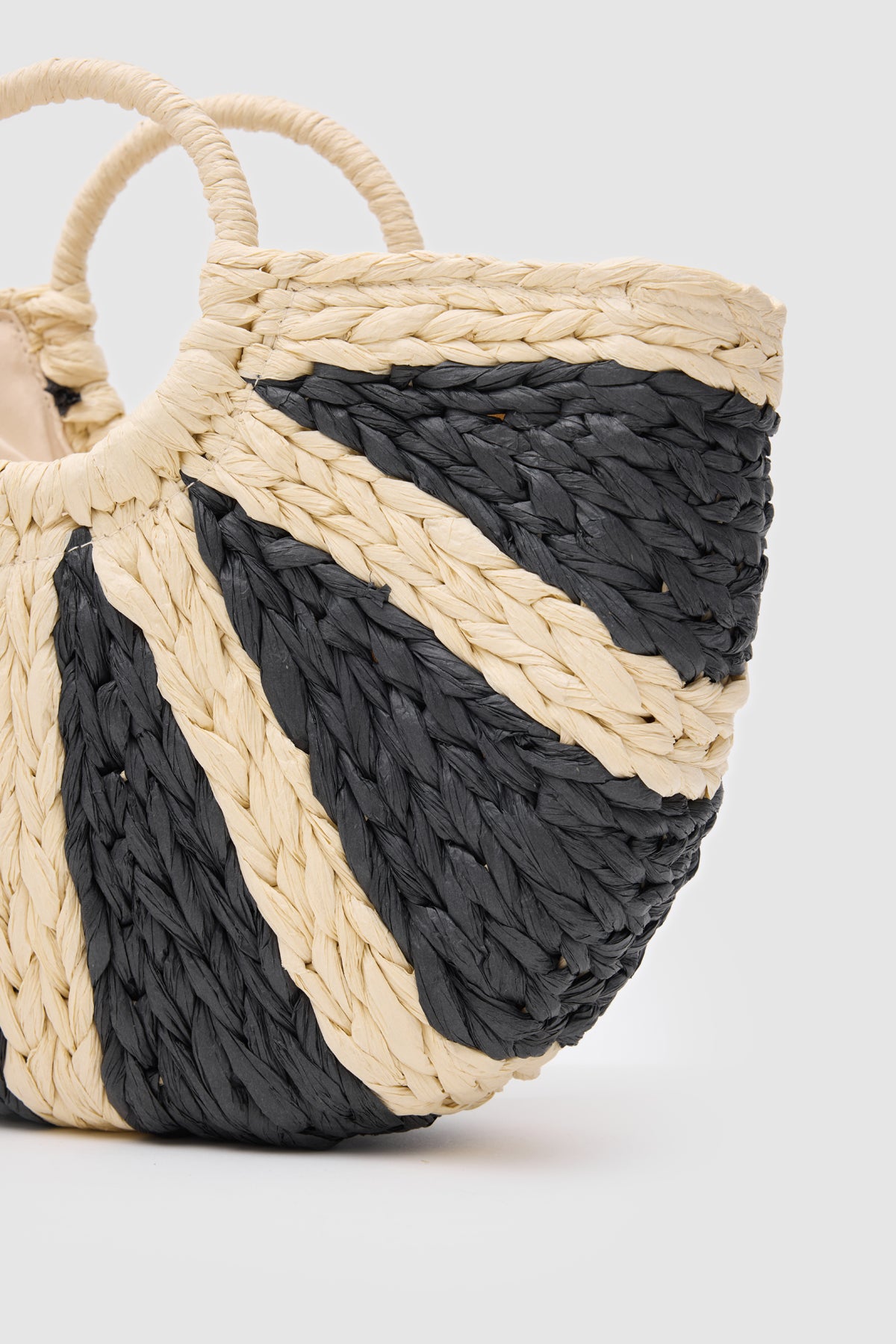 Oggo Büyük Boy Siyah Hasır Örgü Saplı, El ve Çapraz Çanta